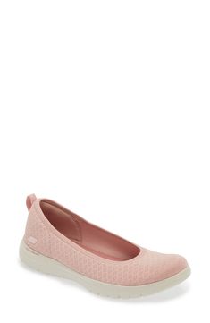 Give your feet the support and style they deserve in this effortless slip-on shoe featuring an engineered knit upper and a cushioned footbed. Synthetic upper and lining/rubber sole Imported Comfortable Pink Flat Slip-on Sneakers, Comfortable Pink Slip-ons With Cushioned Footbed, Comfortable Pink Cushioned Slip-ons, Pink Cushioned Slip-on Shoes, Lightweight Ortholite Insole Slip-on Sneakers, Comfortable Pink Slip-on Sneakers With Cushioned Footbed, Comfortable Pink Slip-on Sneakers, Pink Slip-on Flat Sneakers, Pink Slip-on Sneakers With Cushioned Footbed