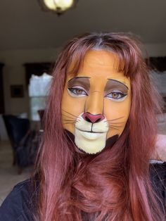 Scar Lion King Makeup Halloween, Scar From Lion King Makeup, Lion King Broadway Makeup, Lion King Musical Makeup, Lion Makeup