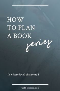 a book with the title how to plan a book series written in white on it