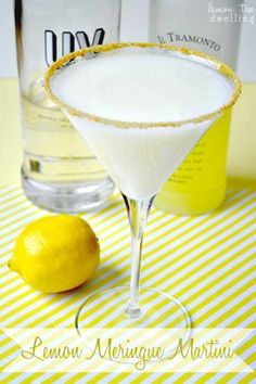 the lemon margarita martini is ready to be served