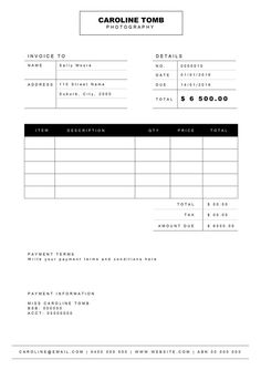 an invoice form for a car dealership