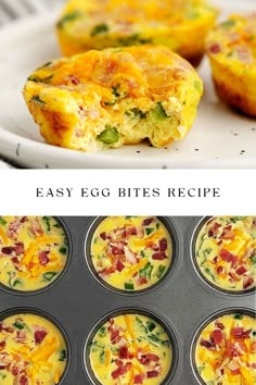 Easy Egg Bites Recipe Egg Bites Muffin Tin, Best Way To Meal Prep, Meal Prep Eggs, Healthy Egg Bites, Easy Egg Bites, Easy Egg Breakfast, Eggs For Breakfast, Egg Bites Recipe, Healthy Eggs