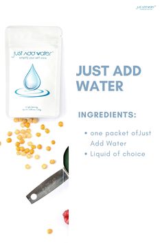 Maca powder boosts energy, plant-based protein, vegan proprietary blend of yellow peas and sprouted grain protein, superfood fruit antioxidants, powerful super greens, prebiotics, probiotics, digestive enzymes and plant adaptogens. Boost your water intake and boost your energy with superfood nutrition - try Just Add Water® as part of your daily self-care, and make it part of your hydration routine. Caffeinated Drinks, Yellow Peas, Cut Sugar, Natural Energy Drinks, Caffeine Drinks, Moringa Powder, Maca Powder, Boost Energy Naturally, Energy Boosters