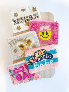 "This listing is for (1) coin purse of your choice. The perfect purse accessory for every holiday. Would make a good gift for friends, birthdays, bridesmaids or any other seasonal holiday. Varies in size depending on which one you select.  Fits coins, credit / debit / gift cards, small compact make up and more!  Rectangular -- 5.5\" x 4.5\" Butterflies -- Mama Heart --   Beaded front with canvas backing and zipper hardware closure" Multicolor Beaded Pouch Coin Purse, Beaded Multicolor Coin Purse Gift, Multicolor Beaded Coin Purse Pouch, Beaded Pouch Coin Purse, Rectangular Beaded Coin Purse For Gift, Rectangular Beaded Coin Purse As Gift, Rectangular Beaded Wallets As Gift, Rectangular Beaded Wallet As A Gift, Rectangular Beaded Wallet As Gift