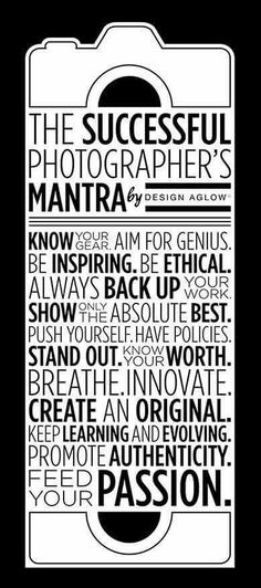 a black and white poster with the words,'the successful photographer's manual '