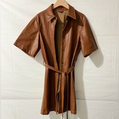 Staud Brown Leather Dress Size M Brown Leather Dress, Medium Dresses, Medium Dress, Leather Dress, Brown Leather, Size Medium, Womens Dresses, Leather, Women Shopping