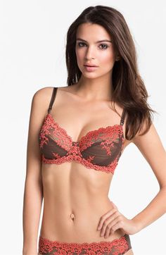 Wacoal 'Embrace 65191' Lace Underwire Bra available at #Nordstrom Lace Underwire, Emily Ratajkowski, Bra Panty, Underwire Bra, Nordstrom, Lingerie, Bra, Lace