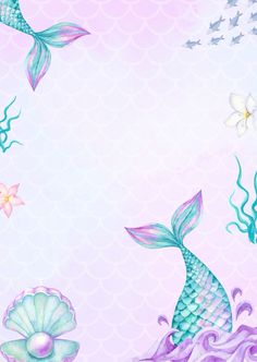 an image of a mermaid themed background