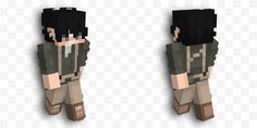 an image of a man with black hair in minecraft, hd png and psd