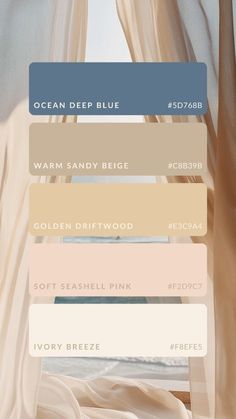 Colors That Go With Sand Color, Home Decoration Color Palette, Blue And Beige Colour Palette, Japandi Color Palette Blue, Modern Colour Palette Branding, Coastal Modern Color Palette, Calm Neutral Color Palette, Coastal Palette Colour Schemes, Costal Colors Palette