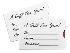 two gift tags with the words, a gift for you to give as an award