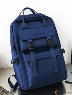 Bird in Bag - Convenient Unisex Backpack for Students with Ample Capacity Large Capacity Blue Backpack, Blue Large Capacity Standard Backpack, Functional Blue Student Backpack, Functional High-capacity Backpack For School, High-capacity Functional School Backpack, Navy Rectangular Casual Backpack, Navy Casual Rectangular Backpack, Casual Navy Rectangular Backpack, Backpack Design