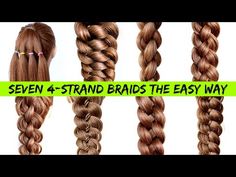 How To Celtic Braid, How To Four Strand Braid, How To Do A Five Strand Braid, Celtic Braids Hair, Four Strand Braid Tutorial, 4 Strand Braid Tutorial, 7 Strand Braid, Six Strand Braid