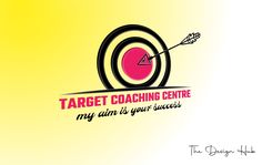 the logo for target coaching centre, my aim is your success with an arrow in the center