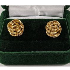 Brand New Women's Gold Love Knot Earrings Genuine 14k Gold Plated 925 Sterling Silver (Stamped) Measurements .5" Across Retail Price $300 Buy With Confidence From A Trusted Seller W/ A 99%+ Feedback Rating! A0189 (Id-317-) Gold Cluster Earrings In Sterling Silver For Anniversary, Gold Sterling Silver Cluster Earrings For Anniversary, Classic Yellow Gold Cluster Earrings For Gift, Yellow Gold Cluster Earrings For Formal Events, Gold Cluster Earrings For Formal Occasions, Sterling Silver 14k Stamped Earrings For Wedding, 14k Gold Clip-on Earrings For Formal Events, Classic Gold Cluster Earrings For Formal Occasions, Classic Gold Cluster Earrings