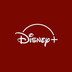 the logo for disney plus on a red background