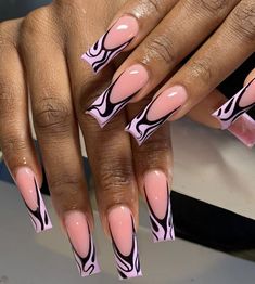 Square Nails Ideas, Quick Nail Art, Tapered Square Nails, Baddie Nails, Work Nails, Dope Nail Designs