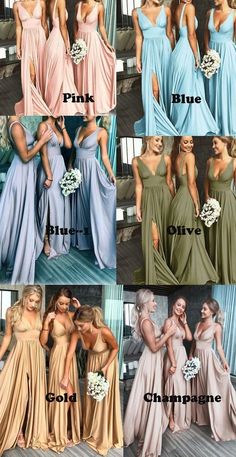 several different pictures of women in dresses with the same name on them, all showing their names