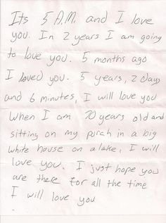 a handwritten letter from person to her son, who is in love with him