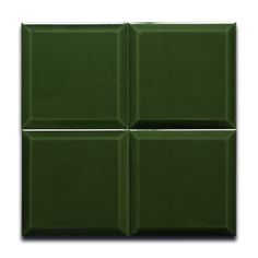 four square green tiles on a white background