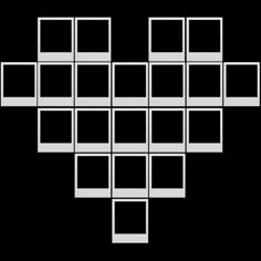 a black and white photo frame with squares on it