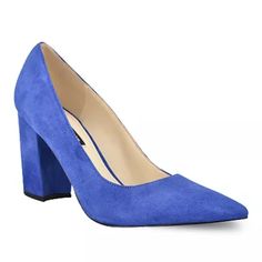 The Perfect Block Heel Covered In The Prettiest Shade Of Blue Comes In A Soft Faux-Suede With A 3.25" Heel Height. ***Brand New With Tag And Box*** The Color On The Bottom Of The Shoes Is A Natural Variation, They Are Not Worn. Blue Suede Heels With Block Heel, Blue Suede Block Heel Shoes, Blue Suede Heels With 4-inch Heel, Chic Blue Court Shoes For Work, Blue High Heel Court Shoes For Work, Chic Blue Block Heel Court Shoes, Chic Blue Court Shoes With Block Heel, Blue Spring Court Shoes For Work, Blue Court Shoes For Spring Workwear