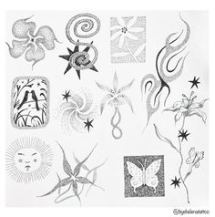 an image of tattoos drawn on paper