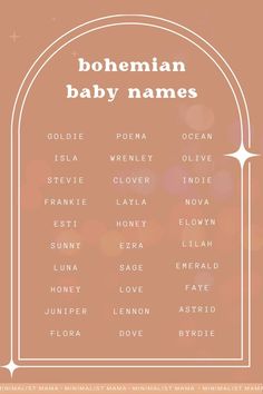 Looking for some cute, boho baby names for your little girl? *This* is the ultimate collection of earthy, nature inspired baby names. So get your baby names list ready and add these totally unique, uncommon and whimsical baby names rn! (The perfect earthy boho baby girl names with meaning - the best unique boho girl names with meanings -unique, trendy, and hippie bohemian girl names 2025) Girl Names With Meaning, Sweet Baby Names, Names List, Hippie Baby, Cute Nicknames