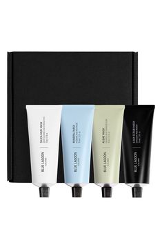 What it is: A limited-edition gift set of Blue Lagoon's iconic bioactive face masks now housed in stylish aluminum packaging. Who it's for: Ideal for all skin types.Set includes:- Full-size Silica Mud Mask (2.5 oz.): a purifying and detoxifying face mask that deep-cleanses and strengthens skin- Full-size Mineral Mask (2.5 oz.): a hydrating face mask that boosts skins moisture level and revitalizes the complexion- Full-size Algae Mask (2.5 oz.): a nourishing face mask that boosts natural skin glo Detoxifying Face Mask, Lagoon Iceland, Blue Lagoon Iceland, Hydrating Face Mask, Face Mask Set, Mud Mask, Skin Glow, Clay Mask, Collagen Production