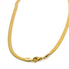 Be the envy of your friends with this eye-catching herringbone gold necklace. The signature Cobra Necklace is easy to style and will add an extra touch of glamour to any outfit. Invest in this stylish piece to take your look to the next level! Chain width = 3mm Chain length = 16" Herringbone Necklace, Chain Lengths, Next Level, Herringbone, The Next, Gold Necklace, Chain, Gold