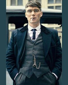 Peaky Blinders Thomas Shelby Blue Trench Wool Coat Navy Suits For Winter, Blue Double-breasted Winter Suit, Peaky Blinders Coat, Collarless Leather Jacket, Red Jacket Leather, Celebrity Inspired Outfits, Peaky Blinders Suit, Peaky Blinders Tommy Shelby, Navy Blue Coat