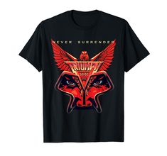 PRICES MAY VARY. Officially licensed Features the classic Never Surrender album cover art Lightweight, Classic fit, Double-needle sleeve and bottom hem Never Surrender, T Shirt Picture, Vintage Clothing Men, Album Cover Art, Cover Art, Branded T Shirts, Album Covers, Vintage Men, Black Men