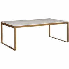 Evert Rectangular Coffee Table - Modern Furniture - Coffee Tables - High Fashion Home Elegant Coffee Table, White Italian, Coffee Table Rectangle, Brass Coffee Table, Table Cafe, Coffee Table White, Italian Marble, High Fashion Home, Marble Coffee Table