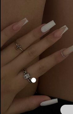 Vogue Nails, Blush Pink Nails, Gel Nails French, Winter Nails Acrylic, Nails Design With Rhinestones, White Acrylic Nails, Girly Acrylic Nails, Pink Acrylic Nails