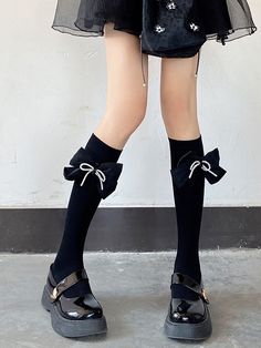 This price is for a pair of stockings only. Trendy Black Knee-high Socks For Party, Trendy Mid-calf Stockings, Black Knee-high Stockings For Spring, Stockings, Art Dolls, Shoes Heels, Heels, Black