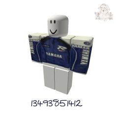 an image of a man made out of boxes with the words yamaha on it's chest