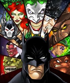 the batman movie poster with many different characters