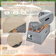 the instructions for how to use an all - weather cover on top of a stove