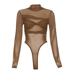 Please refer to our sizing chart for a guideline when choosing a size. 5 business days order processing time. 90% polyester 10% spandex Chic Spring Bodysuit In Polyamide, Chic Polyamide Bodysuit For Spring, Chic Spring Bodysuit Made Of Polyamide, Sheer Fitted Bodysuit For Fall, Fitted Sheer Bodysuit For Fall, Trendy Solid Color Nylon Bodysuit, Chic Fitted Bodysuit With Mesh Sleeves, Fall Nylon Stretch Bodysuit, Stretch Mesh Bodysuit With Sheer Sleeves