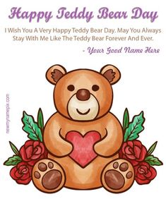 Name Edit, Greeting Card, Photo Maker, Create Pictures, Happy Teddy Day, Beautiful Teddy Bear, Wishes Name, Customized Text, Editable Tools, Online Editor, Best Greeting, Teddy Day Teddy Day Wishes, Happy Teddy Day, Teddy Bear Day, Teddy Bear Images, Teddy Day