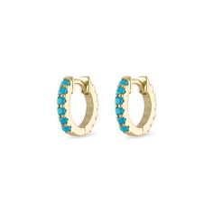 Introducing our 2 in 1 Reversible Cubic Zirconia & Turquoise Huggie Earring - the ultimate double duty accessory. One side features stunning cz stones while the other genuine turquoise, making it the most versatile and stylish earring you'll ever own. Stone: Cubic Zirconia & TurquoiseSize: 9mm Inner Diameter, 10.7 mm Outer DiameterMaterials: Sterling Silver & 14K Gold Vermeil Everyday 14k Gold Turquoise Jewelry, Everyday Turquoise 14k Gold Jewelry, Elegant Turquoise Huggie Earrings Gift, Turquoise Huggie Earrings, Huggie Earring, Earring Trends, Stylish Earring, Vermeil Jewelry, Genuine Turquoise