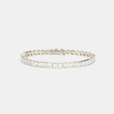 Solana Square Tennis Bracelet | Silver Jooel Old Fashion Hollywood, Hollywood Jewelry, Radiant Cut, Square Cut, Retro Chic, Bracelet Silver, Tennis Bracelet, Plate Sets, Outfit Details