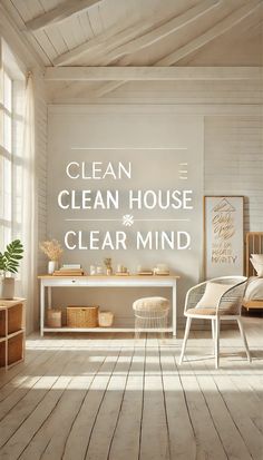 "🧘‍♀️ Simplify your space, simplify your life! 'Clean house, clear mind.' ✨ A tidy home can bring mental clarity and a sense of calm. Pin this as a reminder that organization and cleanliness go hand in hand with inner peace. 🌿🕯️ #MinimalistLiving #OrganizedHome #MindfulLiving #CalmAndClarity #CleanHomeVibes" Clean Organized House Aesthetic, Tidy House Tidy Mind, Tidy House Aesthetic, Clean And Tidy Aesthetic, Clean Home Aesthetic Vision Board, Tidy Home Aesthetic, Cleanliness Aesthetic, Housekeeping Quotes, Clean Eating Soup Recipes