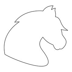 the outline of a horse's head