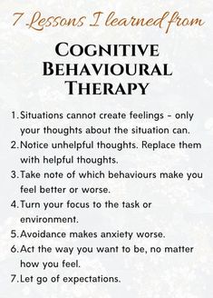 Cognitive Therapy, Mental Health Therapy, Cognitive Behavioral Therapy, Positive Self Affirmations, Behavioral Therapy