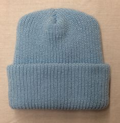 Made in USA Baby Blue  100% Acrylic Newborn Baby Unisex Knit Hat Winter Hospital Fits NB-18M. Shipped FREE with USPS First Class. Warm Blue Beanie Cap, Blue Warm Beanie One Size, Warm Blue Beanie One Size, Knitted Blue Beanie (one Size Fits Most), Blue Knitted Beanie One Size, One Size Blue Beanie Cap, Blue Knitted Cap Beanie, Blue Knitted Beanie Cap, Blue One-size Crochet Hat In Acrylic Yarn