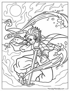 20 Tanjiro Coloring Pages (Free PDF Printables) Combat Skills, Demon Hunter, Bff Quotes, Kind Heart