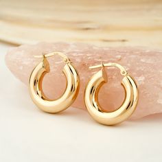 14K Solid Gold Hoops Earrings, Chunky Real Gold Hoops, Thick Gold Hoop Earrings for Women, Gold Earrings Jewelry, 14k Gold Earrings - Etsy UK Women Gold Earrings, Gold Hoops Earrings, Thick Gold Hoop Earrings, Thick Gold Hoops, 14k Gold Hoop Earrings, Real Gold Jewelry, Hoops Earrings, Gold Hoops, Earrings Etsy