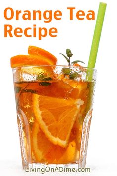 Homemade iced tea is a refreshing drink, especially on hot summer days! These homemade flavored iced tea recipes give you a lot of variety for many tasty variations on iced tea! Orange Green Tea Recipes, Orange Tea Recipe, Flavored Iced Tea, Flavored Tea Recipes, Flavored Iced Tea Recipes, Hot Teas, Citrus Tea, Homemade Iced Tea, Sweet Tea Recipes