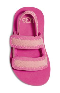 Pillowy cushioning and lightweight construction make this kid-size slingback sandal the perfect pick for the sunnier seasons. Adjustable slingback strap with hook-and-loop closure Cushioned footbed Textile upper/recycled-textile lining/synthetic sole Imported Non-slip Adjustable Fit Sport Sandals For Summer, Pink Casual Slingback Sandals, Casual Pink Slingback Sandals, Spring Pink Sport Sandals With Adjustable Strap, Pink Sport Sandals With Adjustable Strap For Spring, Pink Adjustable Fit Sandals For Summer, Pink Sandals With Adjustable Fit For Summer, Pink Sandals With Adjustable Straps For Summer, Adjustable Fit Sandals With Straps For Summer